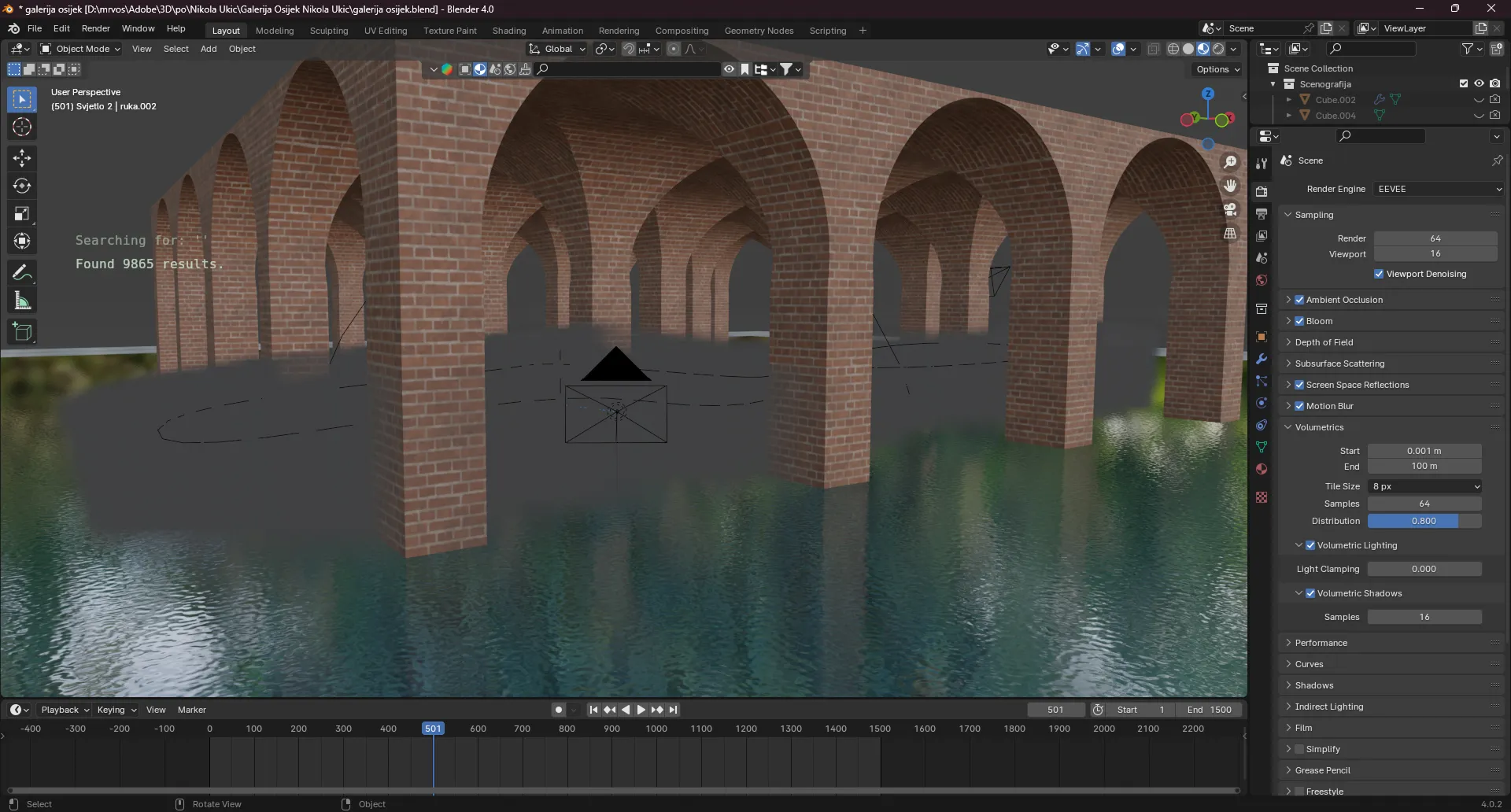 Blender — postavke Ocean Water materijala za površinu vode
